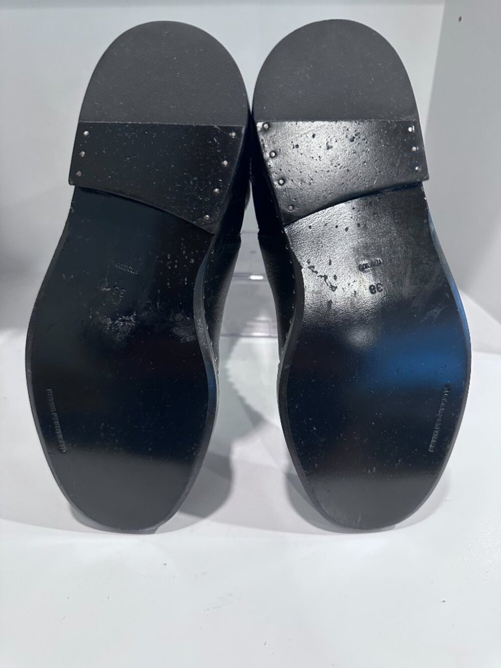 Brand New in Box Alexander Wang Black Leather Boots, Size 38 - Picture 13 of 14